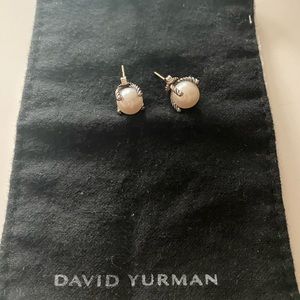 Authentic David Yurman Pearl and Diamond Earrings